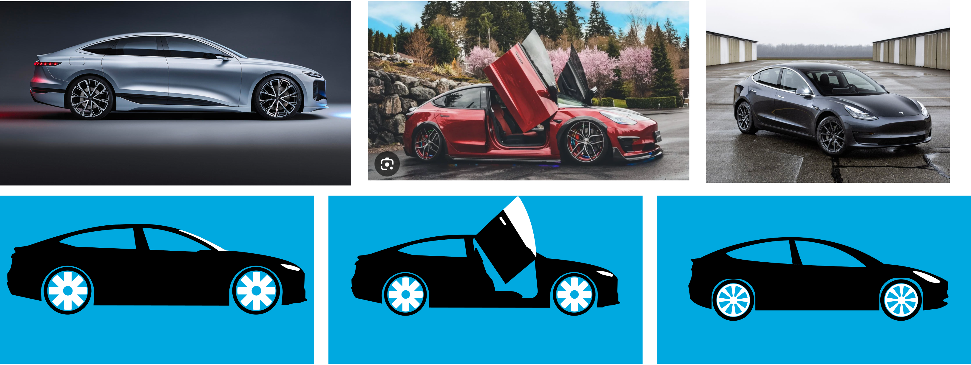 Storyboard of the evolution of automobiles