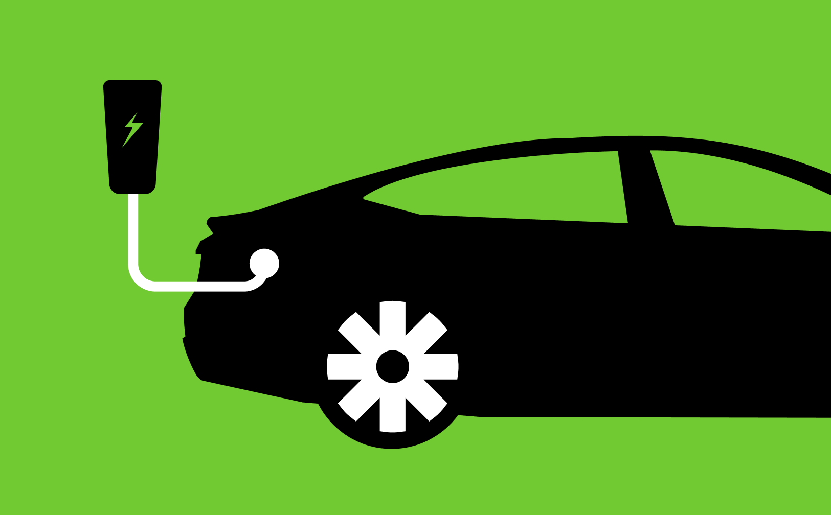 Illustration of an EV plugged charging